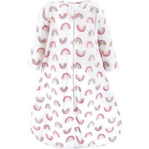imageHudson Baby Unisex BabyPlush Sleeping Bag Sack BlanketLongsleeve Modern Rainbow