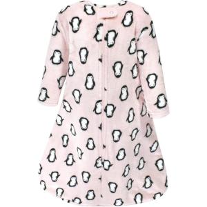 imageHudson Baby Unisex BabyPlush Sleeping Bag Sack BlanketLongsleeve Pink Penguin