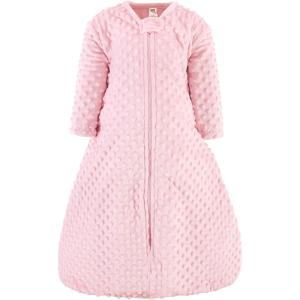 imageHudson Baby Unisex BabyPlush Sleeping Bag Sack BlanketLt Pink