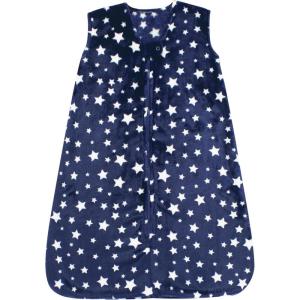 imageHudson Baby Unisex BabyPlush Sleeping Bag Sack BlanketNavy Stars Sleeveless