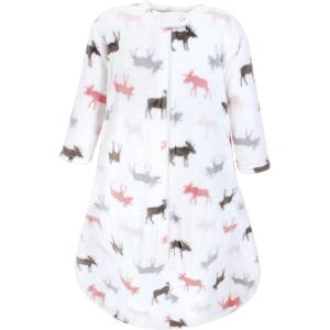 imageHudson Baby Unisex BabyPlush Sleeping Bag Sack BlanketPink Moose Long Sleeve