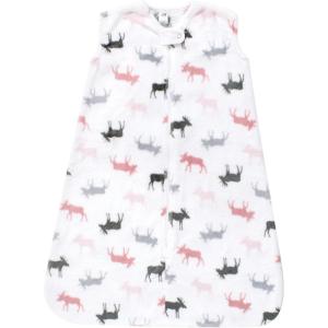 imageHudson Baby Unisex BabyPlush Sleeping Bag Sack BlanketPink Moose Sleeveless