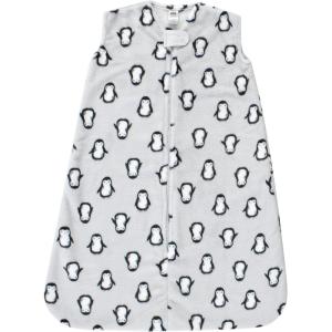 imageHudson Baby Unisex BabyPlush Sleeping Bag Sack BlanketSleeveless Gray Penguin