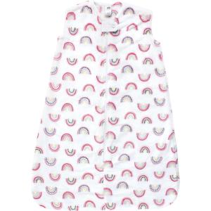 imageHudson Baby Unisex BabyPlush Sleeping Bag Sack BlanketSleeveless Modern Rainbow