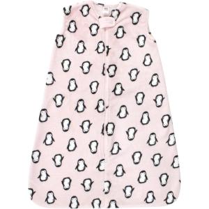 imageHudson Baby Unisex BabyPlush Sleeping Bag Sack BlanketSleeveless Pink Penguin