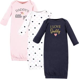 imageHudson Baby babygirls Cotton GownsGirl Daddy Pink Navy