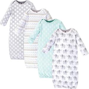 imageHudson Baby babygirls Cotton GownsGray Elephant