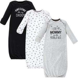 imageHudson Baby babygirls Cotton GownsMom Dad Moon and Back