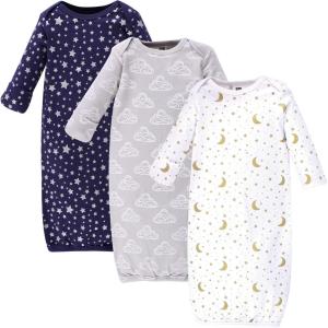 imageHudson Baby babygirls Cotton GownsNavy Stars  Moon