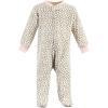 imageHudson Baby Baby Girls Premium Quilted Zipper Sleep and PlayBlush Rose Leopard
