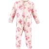 imageHudson Baby Baby Girls Premium Quilted Zipper Sleep and PlayBlush Rose Leopard