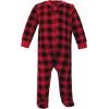 imageHudson Baby Baby Girls Premium Quilted Zipper Sleep and PlayBuffalo Plaid Bear