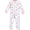 imageHudson Baby Baby Girls Premium Quilted Zipper Sleep and PlayModern Rainbow