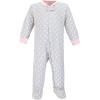 imageHudson Baby Baby Girls Premium Quilted Zipper Sleep and PlayPink Gray Elephant
