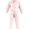 imageHudson Baby Unisex Baby Cotton Sleep and PlayPink Daisy Heart