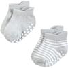 imageHudson Baby Unisex Baby NonSkid NoShow SocksBlack White Stripes