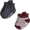 imageHudson Baby Unisex Baby NonSkid NoShow SocksBlue Burgundy
