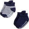 imageHudson Baby Unisex Baby NonSkid NoShow SocksBlue Burgundy