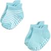 imageHudson Baby Unisex Baby NonSkid NoShow SocksBlue Tan