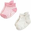 imageHudson Baby Unisex Baby NonSkid NoShow SocksPink Green
