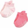 imageHudson Baby Unisex Baby NonSkid NoShow SocksPink Green