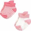 imageHudson Baby Unisex Baby NonSkid NoShow SocksPink Green