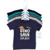 imageHudson Baby Unisex Baby Short Sleeve TshirtsDino Truck Robot