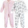 imageHudson Baby Baby Girls Premium Quilted Zipper Sleep and PlayBlue Toile
