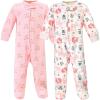 imageHudson Baby Baby Girls Premium Quilted Zipper Sleep and PlayGirl Forest