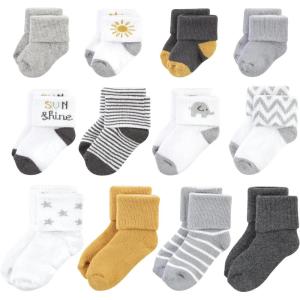 imageHudson Baby Baby Girls Grow with Me Socks 12pkSunshine