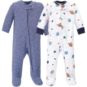 imageHudson Baby Baby Girls Premium Quilted Zipper Sleep and PlaySpace