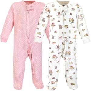 imageHudson Baby Baby Girls Premium Quilted Zipper Sleep and PlaySweet Bakery