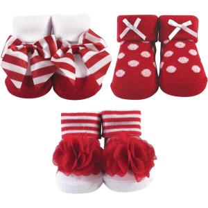imageHudson Baby Baby Socks Boxed GiftsetRed White Stripe