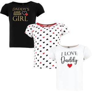 imageHudson Baby Unisex Baby Short Sleeve TshirtsGirl Daddy Red Black