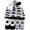 imageHudson Baby Baby 13pc Cap and Socks Set Mustache 06 MonthsMustache