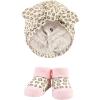 imageHudson Baby Baby Girls Turban and Socks SetBlush Rose Leopard