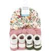 imageHudson Baby Baby Girls Turban and Socks SetFall Botanical