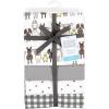 imageHudson Baby Unisex Baby Cotton Flannel Receiving Blankets Sweet Bakery One SizeFarm Friends Grey