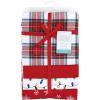 imageHudson Baby Unisex Baby Cotton Flannel Receiving Blankets Sweet Bakery One SizeWhite Tartan