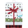 imageHudson Baby Unisex Baby Cotton Flannel Receiving Blankets Sweet Bakery One SizeWoodland Christmas