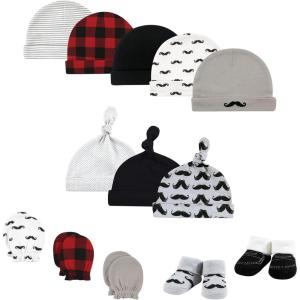 imageHudson Baby Baby 13pc Cap and Socks Set Mustache 06 MonthsMustache