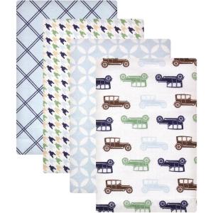 imageHudson Baby Unisex Baby Cotton Flannel Receiving Blankets Sweet Bakery One SizeBlue Cars