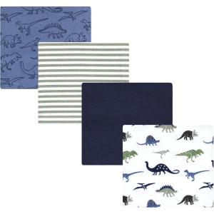 imageHudson Baby Unisex Baby Cotton Flannel Receiving Blankets Sweet Bakery One SizeBlue Green Dino