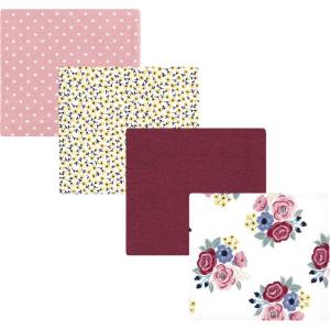 imageHudson Baby Unisex Baby Cotton Flannel Receiving Blankets Sweet Bakery One SizeBlush Navy Floral
