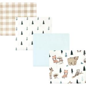 imageHudson Baby Unisex Baby Cotton Flannel Receiving Blankets Sweet Bakery One SizeBoy Woodland Pals