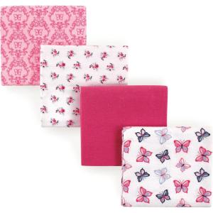 imageHudson Baby Unisex Baby Cotton Flannel Receiving Blankets Sweet Bakery One SizeButterflies