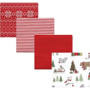 imageHudson Baby Unisex Baby Cotton Flannel Receiving Blankets Sweet Bakery One SizeChristmas Forest