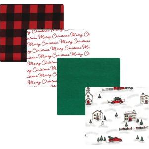 imageHudson Baby Unisex Baby Cotton Flannel Receiving Blankets Sweet Bakery One SizeChristmas Scene
