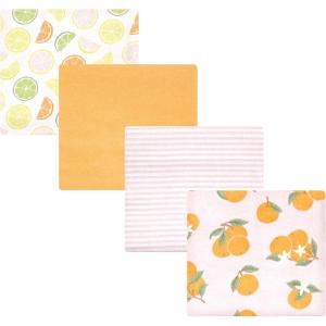 imageHudson Baby Unisex Baby Cotton Flannel Receiving Blankets Sweet Bakery One SizeCitrus Orange