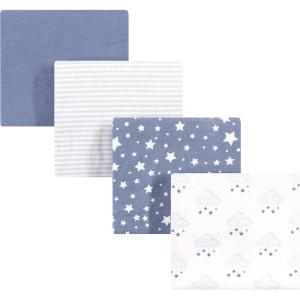 imageHudson Baby Unisex Baby Cotton Flannel Receiving Blankets Sweet Bakery One SizeCloud Mobile Blue